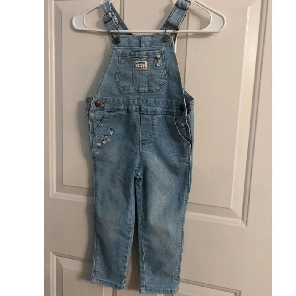 Oshkosh B'gosh Strawberry Embroidered Overalls, 3T